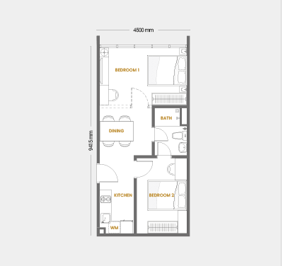 Unit Layout Type A1