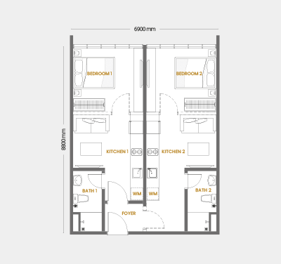 Unit Layout Type B1